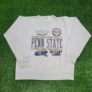 Vintage 80s Penn-State Sweatshirt Large 22x26 Nittany-Lions